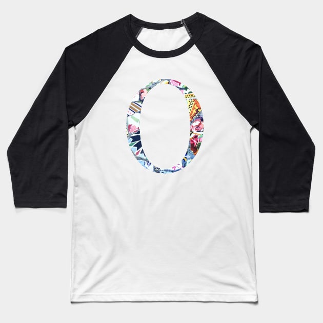 Barcelona Gaudi Mosaic Omicron Sorority Letter Baseball T-Shirt by aterkaderk